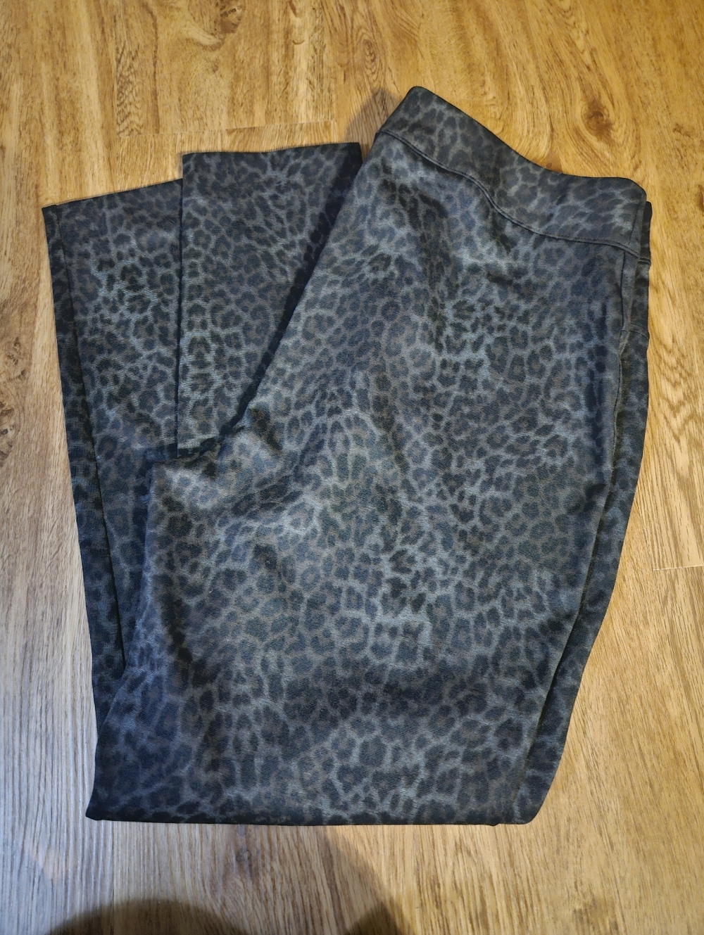 Leopard Print Slim Pants Brown